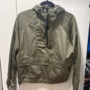 Adidas Women’s Khaki Windbreaker Jacket